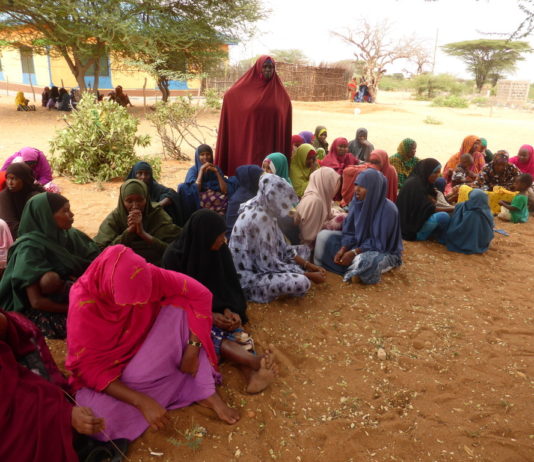 Safe space session targeting women in Ganyurey village, Wajir County, Kenya