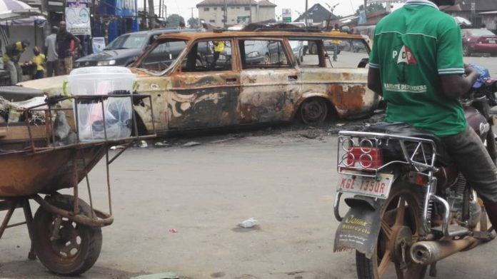 Ambulance set on fire in Oyigbo